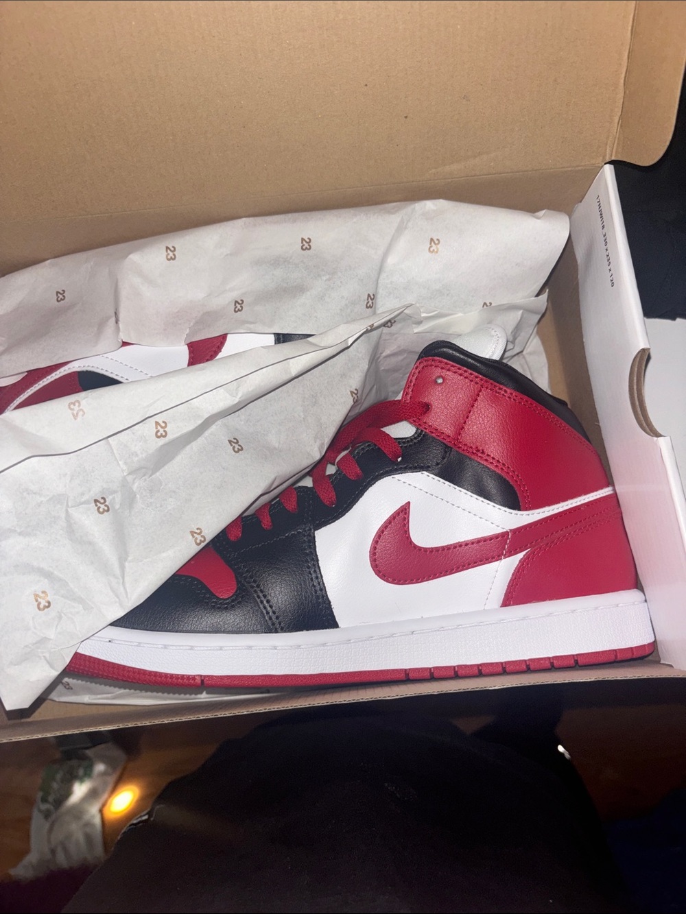 Nike Women's High-Top Sneakers in Red, Black & White